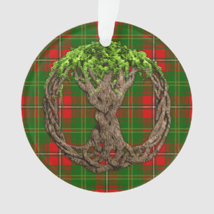 Celtische boom van het leven en Clan Hay Tartan Ornament