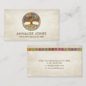 Celtische boom van het leven - Yggdrasil - Kleurmo Visitekaartje (Voorkant / Achterkant)