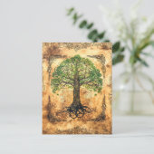 Celtische boom van leven briefkaart (Staand voorkant)