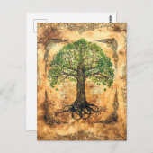 Celtische boom van leven briefkaart (Voorkant / Achterkant)