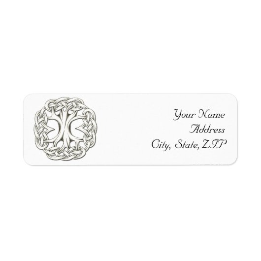 Celtische boom van leven etiket (Voorkant)