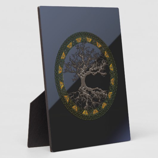 Celtische boom van leven fotoplaat (Zijkant)