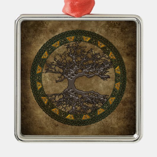 Celtische boom van leven metalen ornament (Voorkant)