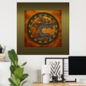 Celtische boom van leven poster (Thuiskantoor)