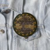 Celtische boom van leven ronde button 4,0 cm (In situ)