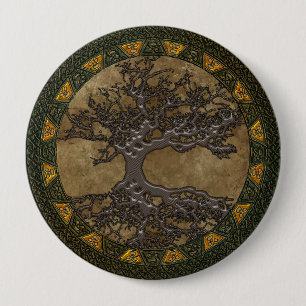 Celtische boom van leven ronde button 4,0 cm