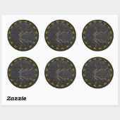 Celtische boom van leven ronde sticker (Vel)