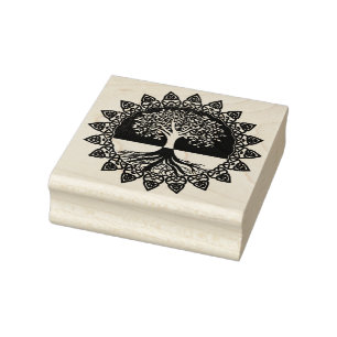 Celtische boom van leven rubberstempel