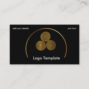 Celtische cirkels van gouden eenvoudige Logo Visitekaartje