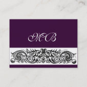 CELTISCHE DRAGONS MONOGRAM, paars Visitekaartje (Achterkant)