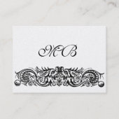 CELTISCHE DRAGONS MONOGRAM parelpapier Visitekaartje (Achterkant)