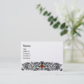 CELTISCHE DRAGONS MONOGRAM parelpapier Visitekaartje (Staand voorkant)