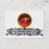 CELTISCHE DRAGONS MONOGRAM parelpapier Visitekaartje (Achterkant)