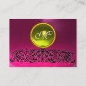 CELTISCHE DRAGONS MONOGRAM TOPAZ roze amethist Visitekaartje (Achterkant)