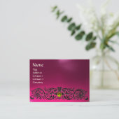 CELTISCHE DRAGONS MONOGRAM TOPAZ roze amethist Visitekaartje (Staand voorkant)