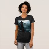 celtische godin morrigan kraaien regenwater t-shirt (Voorkant volledig)