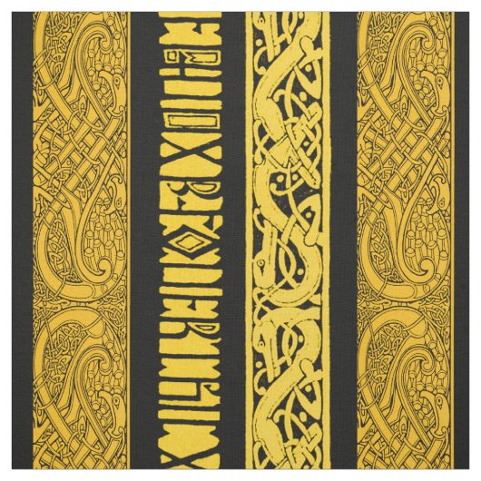 Celtische grenzen in goud stof (Swatch)