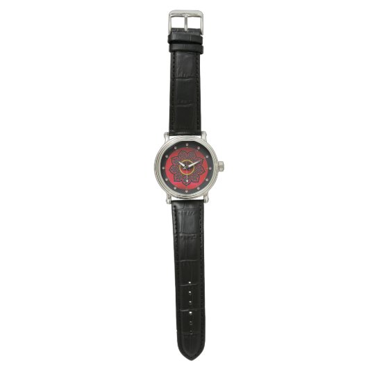 CELTISCHE KENNISSTROOM, RODE BURGUNDY RUBY GEM STO HORLOGE (Vlak)