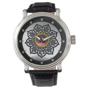CELTISCHE KENNISSTROOM, WITTE PINK AMETHYST GEM ST HORLOGE