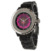 CELTISCHE KNOPEN STROOMSTROOM PAARSE AMETHYSTPAREL HORLOGE (Gekanteld)