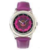 CELTISCHE KNOPEN STROOMSTROOM PAARSE AMETHYSTPAREL HORLOGE (Voorkant)