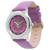 CELTISCHE KNOPEN STROOMSTROOM PAARSE AMETHYSTPAREL HORLOGE (Gekanteld)
