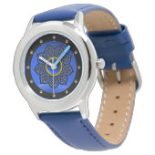 CELTISCHE KNOTS STROOMSTROOM BLUE SAPPHIRE GEM STO HORLOGE (Gekanteld)