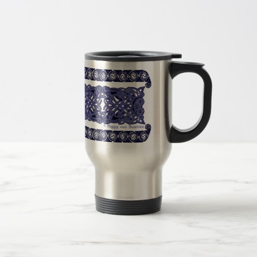Celtische Mokken, Knotwork Hound Design #2 Reisbeker (Rechts)