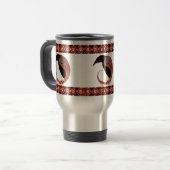 Celtische Mokken, Morrigan Raven Design Reisbeker (Voorkant links)
