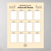 Celtische symbolen en bladbekleding 12 tabel blanc poster (Voorkant)