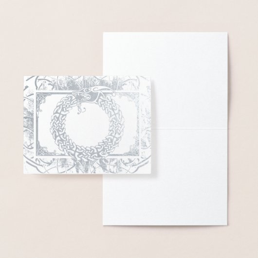 Celtische uroboros (blanco binnen) folie kaarten (Display)