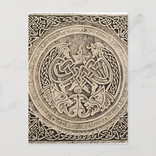 CELTISCHE  VLAK ART BRIEFKAART (Voorkant)