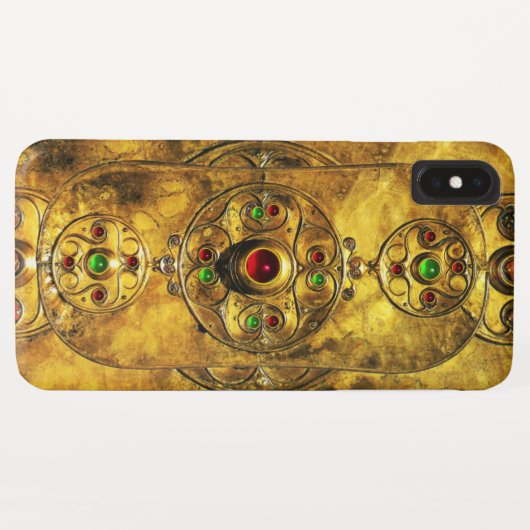 CELTISCHE WARRIOR SHIELD EMERALD RUBY GEM STONES Case-Mate iPhone CASE (Achterkant (horizontaal))