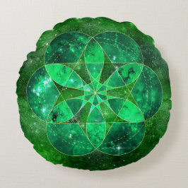 Celtische Waterverf Mandala Galaxy Sacred Geometry Rond Kussen