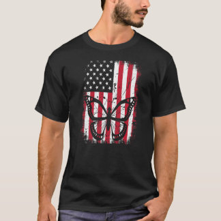  celvlinder dierretro usa amerikaans t-shirt