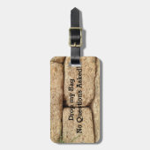 Cement Blokken met grappige boodschap Bagagelabel (Voorkant verticaal)