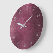 Cement Burgundy Maroon Gray Roman Numbers Grote Klok (Hoek)