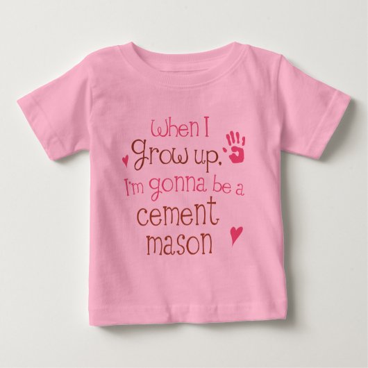 Cement Mason (Future) Baby Baby T-Shirt (Voorkant)