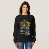 Cement Mason Hourly rate Funny Concrete Finisher L Trui (Voorkant volledig)