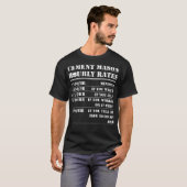 Cement Mason Uurtarief Funny Concrete Worker Lab T-shirt (Voorkant volledig)