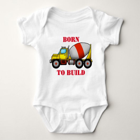 Cement Mixer Baby Jersey Bodysuit (Voorkant)