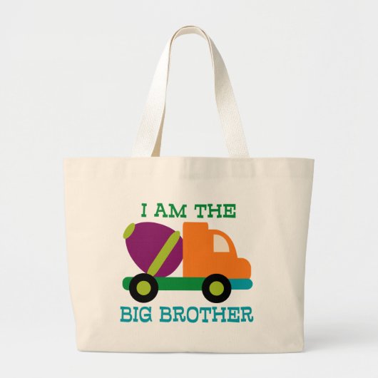 Cement Mixer Big Brother Grote Tote Bag (Voorkant)