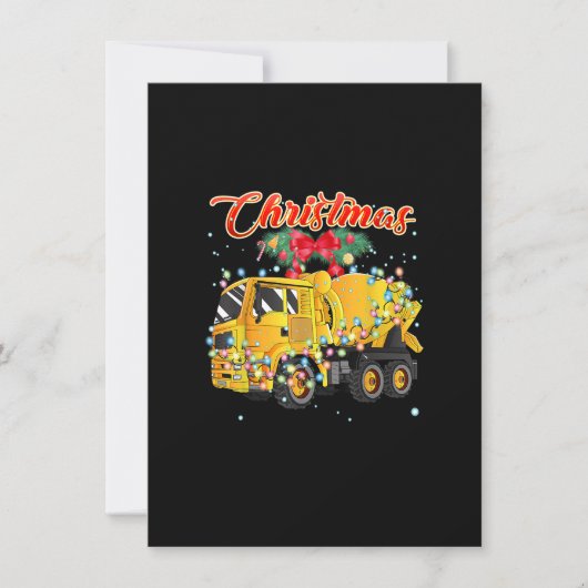 Cement Mixer met kerst Kaart (Voorkant)