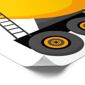 Cement Mixer Truck Birthday Party Square Poster (Hoek)