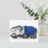 Cement Mixer Truck Briefkaart (Staand voorkant)