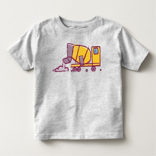 Cement Mixer Truck Drawing – Geïnspireerd door het Kinder Shirts (Voorkant)