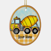 Cement Mixer Truck Keramisch Ornament (Rechts)