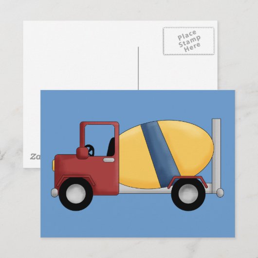 Cement Mixer Tshirts en cadeaus Briefkaart (Voorkant / Achterkant)
