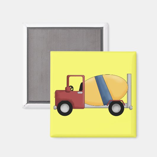 Cement Mixer Tshirts en cadeaus Magneet (Voorkant / Achterkant)