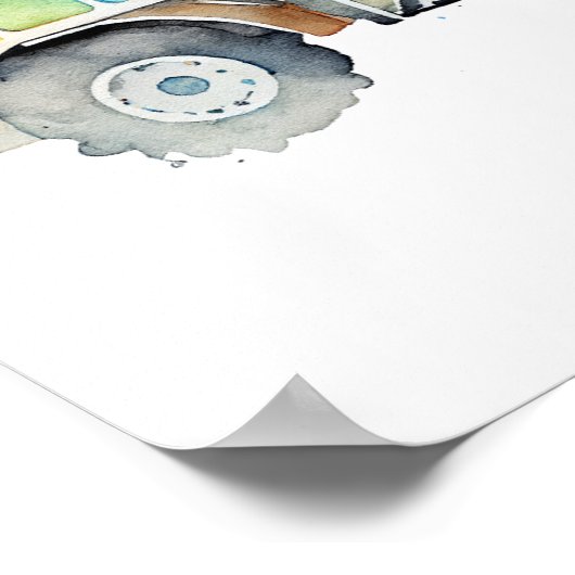 Cement Mixer Wandkunst Poster (Hoek)